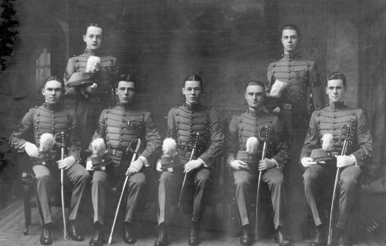 From Left to Right Back Row: William Seaton, Harry Eagle Front Row: Richard Huebner, William Simpson, Alfred Hummel, Robert Horlacher, Charles Felin