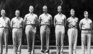 The battalion staff of 1/27. L-R: Unknown, Unknown, Capt Thomas R. Shepard, Bn-3, LTC  John A. Butler, CO, MAJ William R. Tumbelston, XO, Unknown, 1LT James T. Rain, Bn-2  Photo courtesy John A. Butler, Jr.